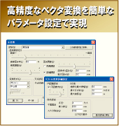 高精度なベクタ変換を簡単なパラメータ設定で実現