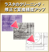 ラスタのクリーニング・修正で変換制度アップ