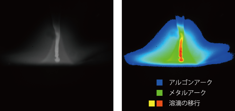 元画像とPFV4の疑似カラー機能画像